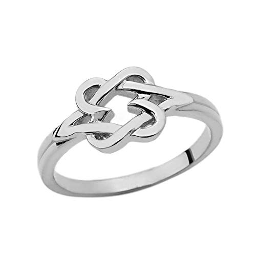 Sterling Silver Star of David Infinity Forever Heart Ring