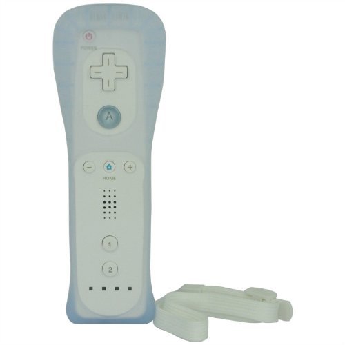 eForBuddy Remote Controller with Silicone Skin Case for Nintendo Wii, White