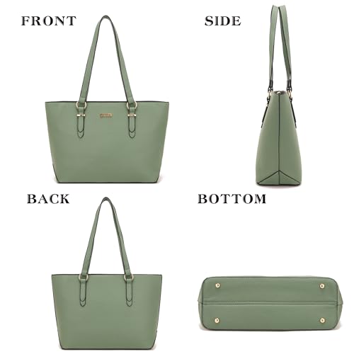 Image of Qiyuer Versatile Daily Purses with RFID Wallet for Women Tote Handbag Set | 3PCS, Fits 13 inch Tablet, Sturdy Vegan PU, Spacious, Work Use, Shoulder Satchel, Large Clutch Wallet, Makeup Bag, Ideal Gift