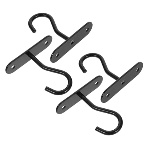 ledmomo 4個 鉄製吊りフック 天井取り付け用ハンギングプランターフック 耐荷重強化 壁掛け対応 小型軽量設計 屋内外兼用ガーデンアクセサ