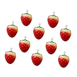 Gogogmee 10 Stück Teiliges Resin Erdbeer anhänger Schmuckzubehör für DIY Ohrringe Basteln...