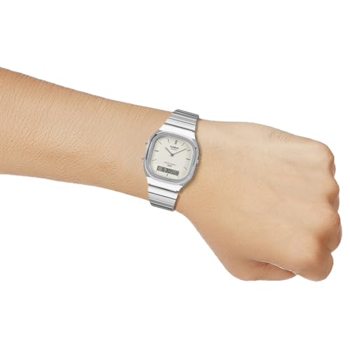 Image of Casio Vintage AQ-240E-7A2DF Analog-Digital White Matte Watch Unisex (D431)