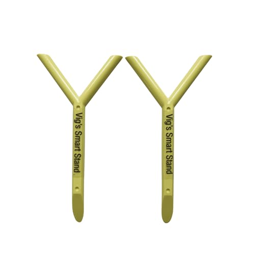 Golf Accessories Golf Club Stand and Holder - Set of 2 Pocket Size for Wet Grass Protection by Vigs Smart Stand - Yellow