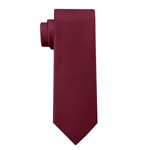 Image of KOOELLE Men's Ties Solid Pure Color Plain Neckties Formal Black Ties For Men
