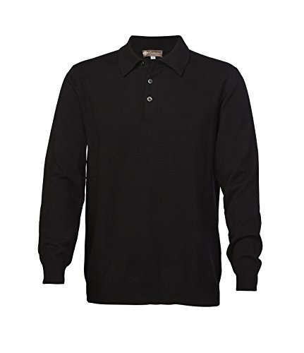 Cashmere Boutique 100% Pure Cashmere Polo Pullover Sweater for Men – Polo Neck, Long Sleeve, Lightweight, Soft & Warm Sweater2