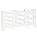 Produktbild HOMCOM Heizkörperverkleidung Heizkörperabdeckung Heizkörper Radiator Abdeckung Einstellbar MDF Weiß 140-202 x 19 x 82,5 cm
