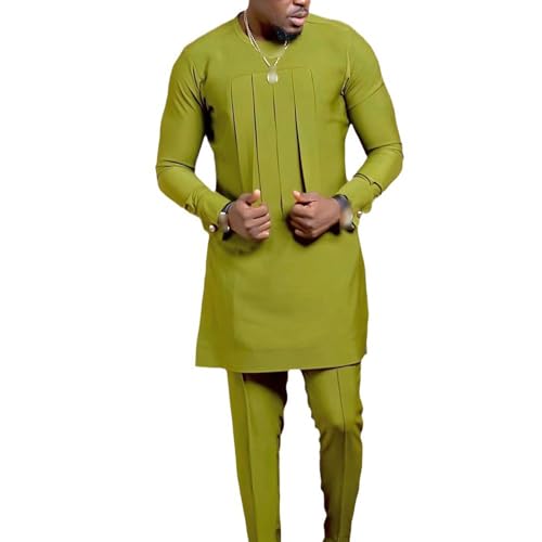 Tenue traditionnelle africaine haut de gamme ensemble dashiki chemise manches longues