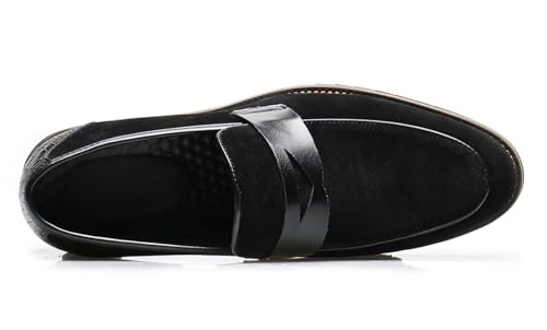 Mens Loafers Formal Dress Slip On for Men Prom Suede Penny Loafers Tuxedo Wedding Business Casual Moccasins Brown Dress Shoes for Men3