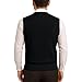 Men’s V-Neck Sleeveless Sweater Vest – Solid Black Knit Vest for Men, Classic Pullover Style, Mens Sweater Vest