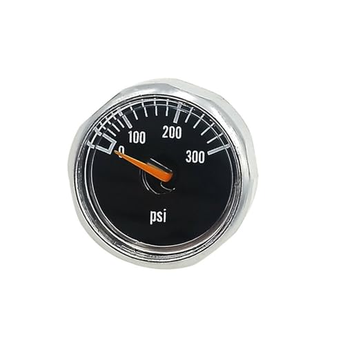 Manomètre PCP 0-400 bar avec filetage 1/8 NPT pour compresseur extérieur noir et argent