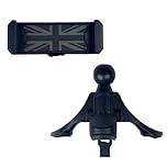 MCOAORN Car Phone Holder, for Mini Cooper R56 R55 R57 R58 R59 R60 R61 Circular Air Outlet Phone Mount for iPhones & Smartphones (Black Union Jack)