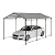 Heavy Duty 10x15 Metal Carport with Galvanized Steel Roof & Frame - Outdoor Storage Shed for Cars, Boats & Trucks, Gray
