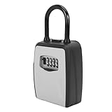 SUNGOOYUE Caja de Bloqueo de Llaves, Combinación de 4 Dígitos para Exteriores, Caja de Seguridad de Montaje en Pared de Aleación de Aluminio para Llaves de Casa, Cuidador de Mascotas,