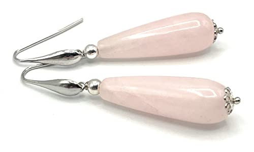 Boucles d'oreilles quartz rose et argent 925 pour illuminer vos tenues d'été