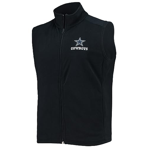 Image of dunbrooke Men's Black Minnesota Vikings Houston Fleece Full-Zip Vest