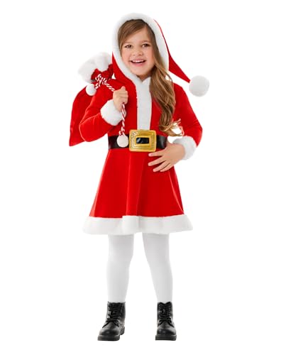 Disfraz de Vestido con Capucha de Santa para Bebés