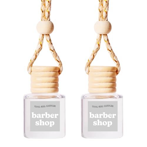 Image of COOLGIRLCANDLES Barber Shop Car Hanging Fragrance Oil Aromatherapy Automobile Diffuser, Long Lasting Scents Essential Oils