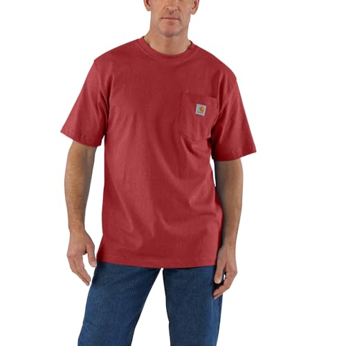 Carhartt Mens Loose Fit Heavyweight Short-Sleeve Pocket T-Shirt (Also Available in Big & Tall)