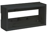 WOODPRO つんどくボックス 2S 幅48cm×奥行15cm×高さ24cm(レギュラー) CB（チャコールブラック）色 国産杉 木製 本棚 収納 積み重ね ラック スタッキング ボックス シェルフ 書斎 子供部屋 リビング 受注生産