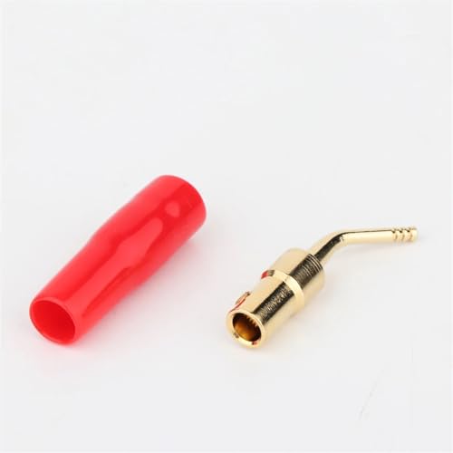 Conectores banana para cable de altavoz con bloqueo de tornillo y plástico blando 4