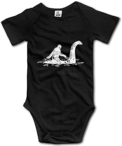 Image of Poemsimai Bigfoot Sasquatch Riding The Loch Ness Monster - Baby Bodysuit Infant Clothes