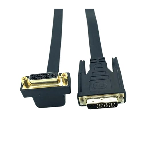 90 Degree Elbow DVI 24+1 Male Female Extension Cable Computer M>oni>tor High-Definition Connection DVI-D-I(C 30cm)