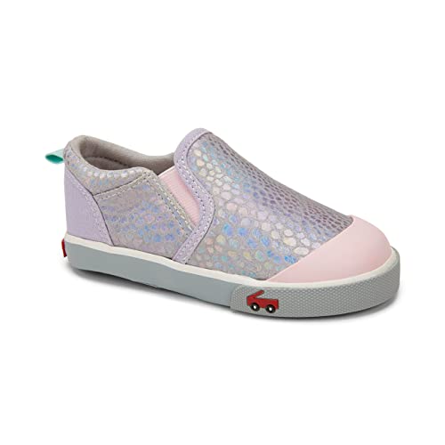See Kai Run Kids Girl's Italya (Toddler/Little Kid) Silver Leather 5 Toddler M