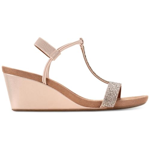 Image of Style & Co. Womens Mulanepwt Sequined Wedge Sandals