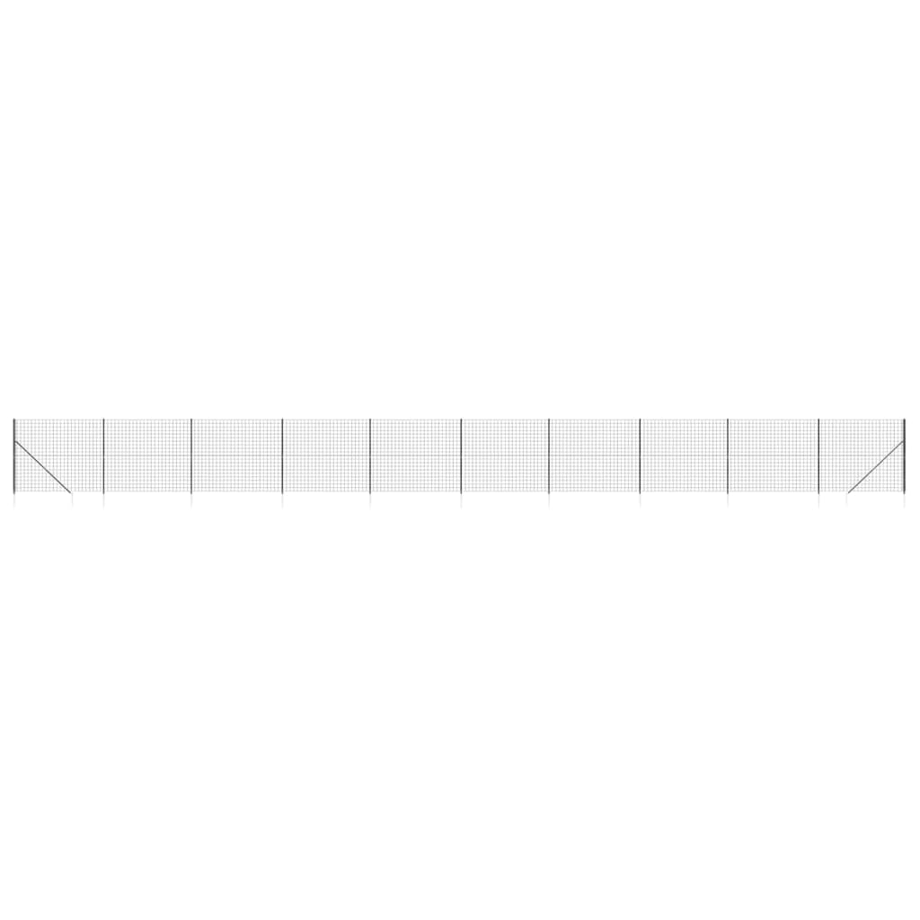 ShGaxin Cerca de Alambre con Pinchos de Anclaje Gris Antracita 1,6x25 m, Malla Metalica, Malla Alambre, Alambre para Conejos, Vallas De Obra, Mallas para Gallinero - 154284
