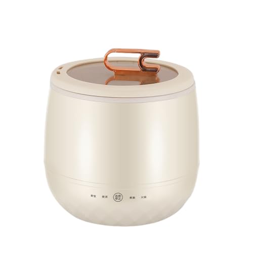 Olymoスマート炊飯器ミニです一人暮らし、多機能、ミニ炊飯 コンパクト飯器、保温、お手入れ簡単、落し蓋、自動調理、自動炊飯、持ち運び便、一人暮らし、蒸し、家庭用 (オフホワイト,1.8L)