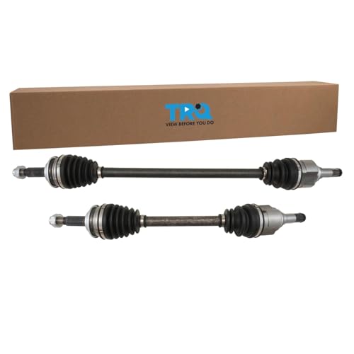 Image of TRQ Front Driver and Passenger Side CV Axle Assembly Set 2 Piece for 2007-2013 Toyota Yaris