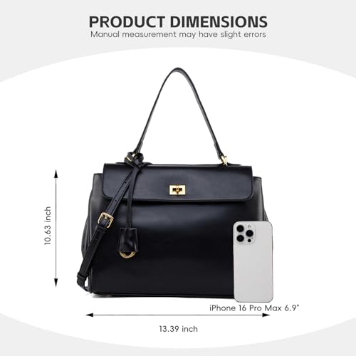 Bolso tote de ante y cuero para mujer miniatura 4