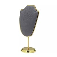 Espositore Per Collane In Velluto Grigio, 5 Tacche, Supporto A Cavalletto Regolabile, Per Gioielli E Bracciali - 3