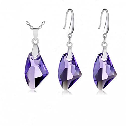 Parure de bijoux géométriques cristal et crochet 925 YCTTKDD, l'éclat d'un design d'exception