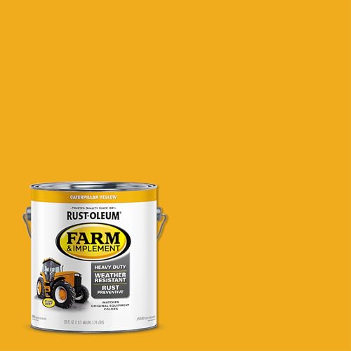 Image of Rust-Oleum 280179 Farm & Implement Enamel Paint, Gallon, Caterpillar Yellow