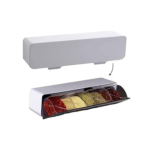 Porta Tempero Condimentos Gaveta 4 Divis&oacute;rias de Parede Cozinha