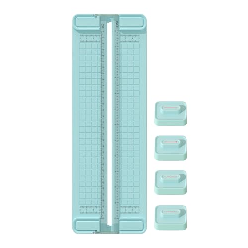 ペーパーカッター - 紙裁断カッター | 携帯用 精密 滑り止め 両刃 4機能 クラフト オフィス用品 事務所 学校 家庭 カード作成 ビジネス