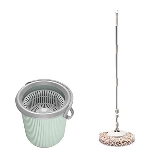Spin-Mopp- und Eimer-Kombination Sets Edelstahl 360DEG;Spinning einzelner Fass waschen und dehydrieren 2 in 1 hängbare Haushaltsreinigungshelfer