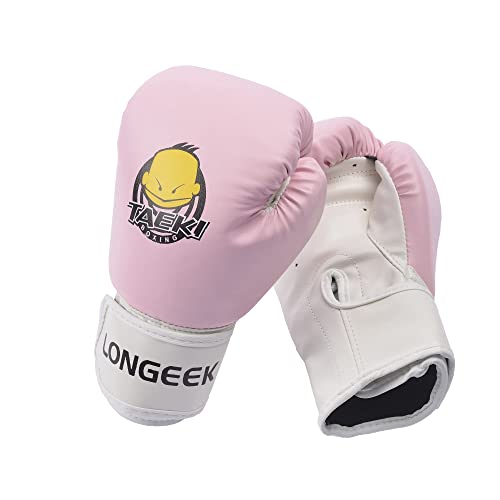 Longeek 4-6Oz Kids Boxing Gloves,Training Gloves,Bag Gloves,Fight Gloves For 3-15 Years Childrens (Pink) #TOP5
