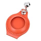 INOOMP 2 Piezas Caso de Etiqueta de Aire Cubierta Protectora del trazador Estuches Protectores para rastreadores de Perros Accesorio localizador Estuche de Cuero Anti-perdida Metal Orange
