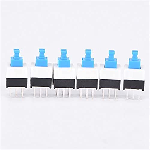 Micro interrupteur 6 broches poussoir autobloquant 7x7mm lot de 20
