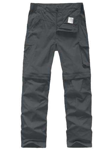 Boys Cargo Pants Kids' Hiking Quick Dry Lightweight Convertible Youth Waterproof Outdoor Camping Fishing Scout Pants