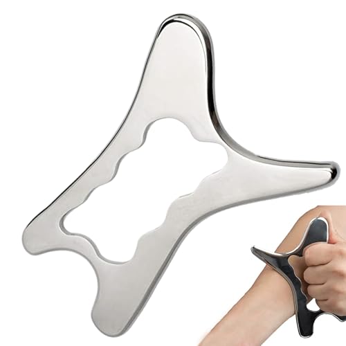 Gua Sha en acier inoxydable pour le corps : outil de massage de 5,9 x 3,2 pouces