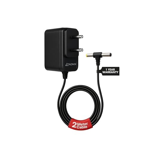 Ltronix 5V 2A DC Power Adapter, 10W DC Power Supply, 1 Year Warranty, AC-DC SMPS for CCTV, Routers, Set-Top Boxes and More, Dual Pin 2.1/2.5 mm x 5.5mm and 4mm Jack
