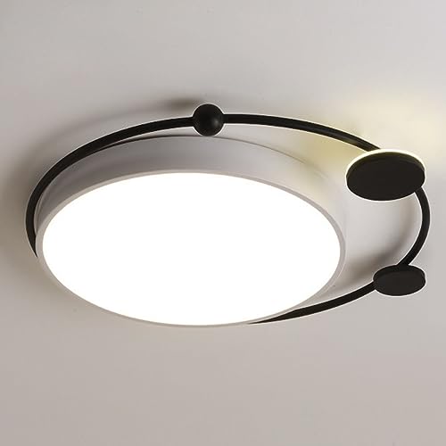 Plafonnier LED minimaliste en acrylique blanc haute finition pour salon
