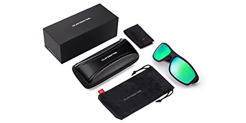 CLANDESTINE Square & Curve Unisex HD Sonnenbrille - Sonnenbrillen Blendfrei fr Damen und Herren.