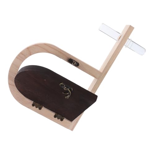 LIFKOME 木製童話ドア形コンセントカバー フリップ式試験管花瓶付き ペット 保護壁用ソケットプレート ウッド調リビングルーム飾り