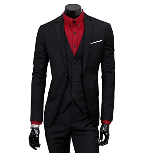 Men's Suits Business Suit Vest Suit 3 Piece Set Slim Fit Men Formal Suit for Evening Prom Vintage Classic Suit