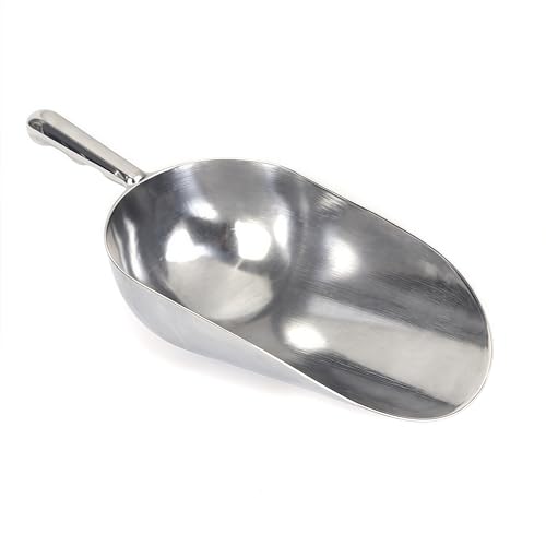 Heavy-Duty Cast Aluminum Kitchen Scoop - Rust-Proof, Ergonomic S-Handle Ice Cube Endurance Scoopfor Ice, Candy, Popcorn, Coffee Beans, Flour & Pet Food - Commercial-Grade Durable Design (XL?38oz?)