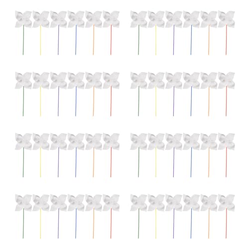 Phyachelo 48 Piezas de Molinetes de Bricolaje para Manualidades, Molinetes de Papel, Colorea Tus Propios Molinetes para Niños, Actividades Artísticas de Verano